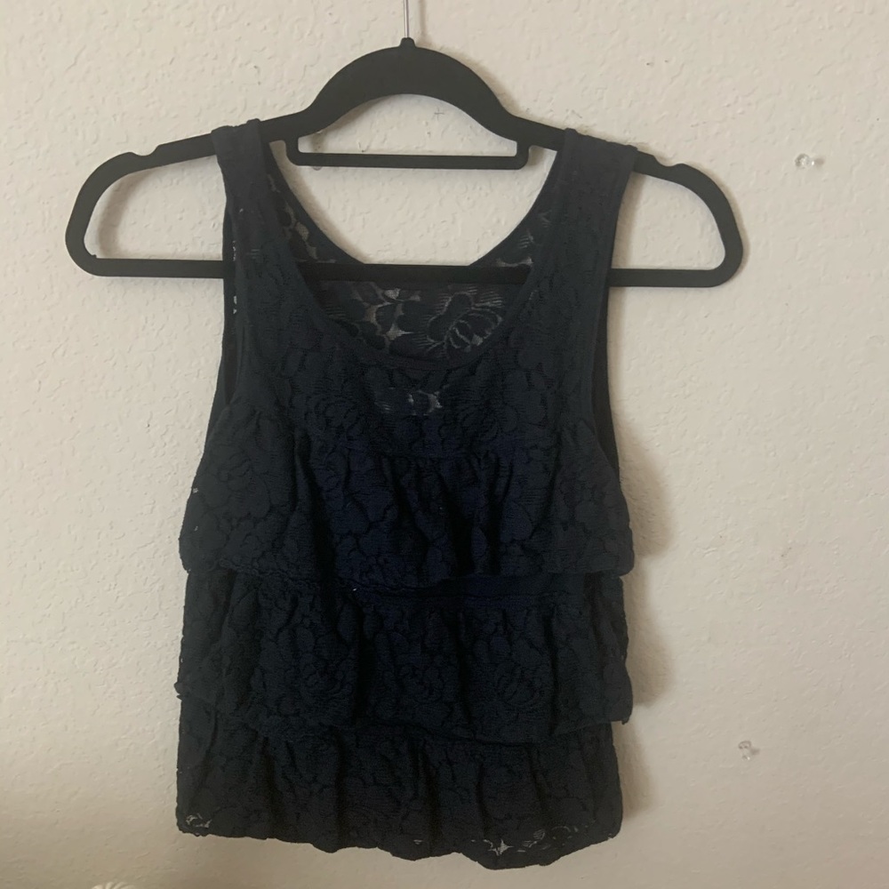 black lace top